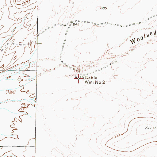 Topographic Map of Gable Well Number Two, AZ