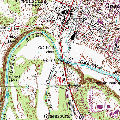 Topographic Map of Clover Lick Creek, KY