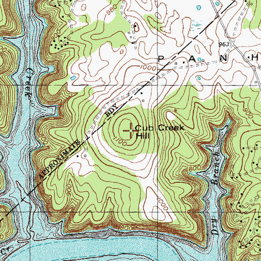 Topographic Map of Cub Creek Hill, KY