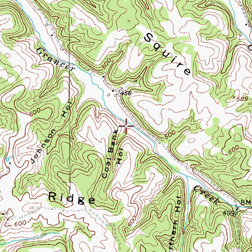Topographic Map of Coal Bank Hollow, KY