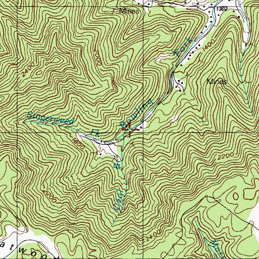 Topographic Map of Coal Branch, KY