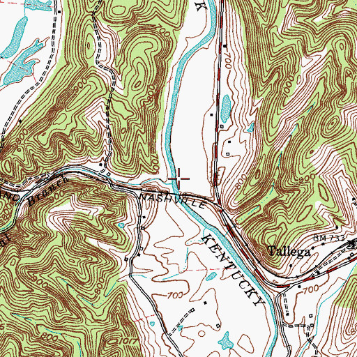 Topographic Map of Coal Branch, KY