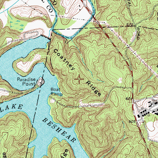 Topographic Map of Coatney Ridge, KY