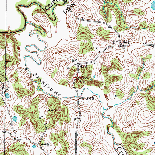 Topographic Map of Cobb Cemetery, KY
