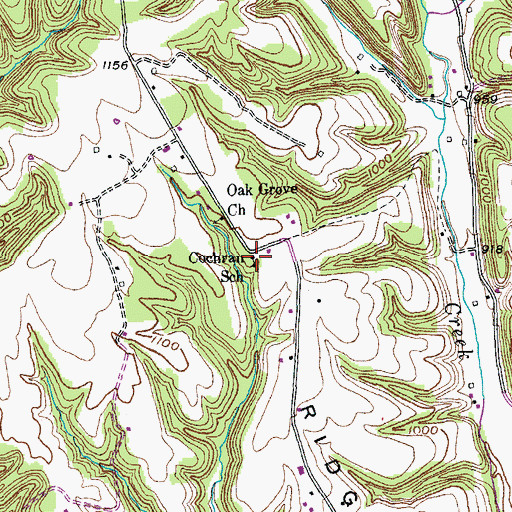 Topographic Map of Cochran School, KY