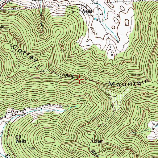 Topographic Map of Coffey Mountain, KY