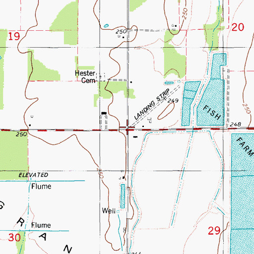 Topographic Map of Fairview School, AR