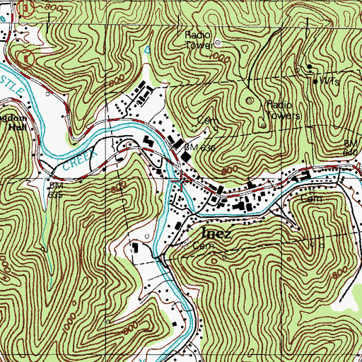 Topographic Map of Coldwater Fork, KY