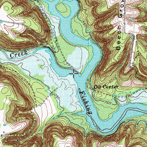 Topographic Map of Coldweather Creek, KY