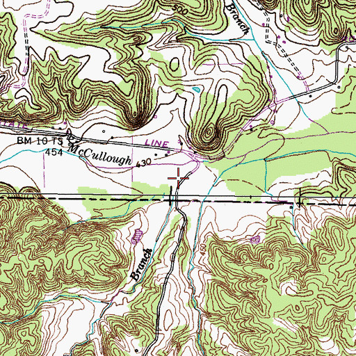 Topographic Map of Coleman Branch, KY