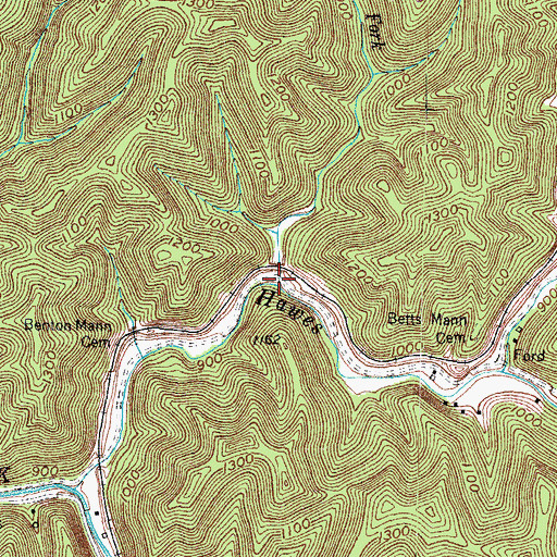Topographic Map of Coles Fork, KY