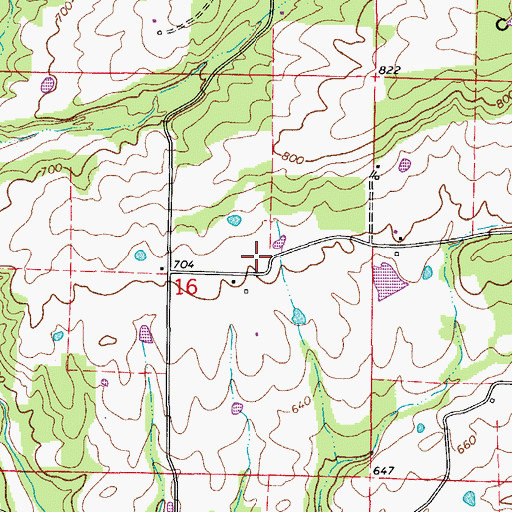 Topographic Map of Faith Memorial Church, AR