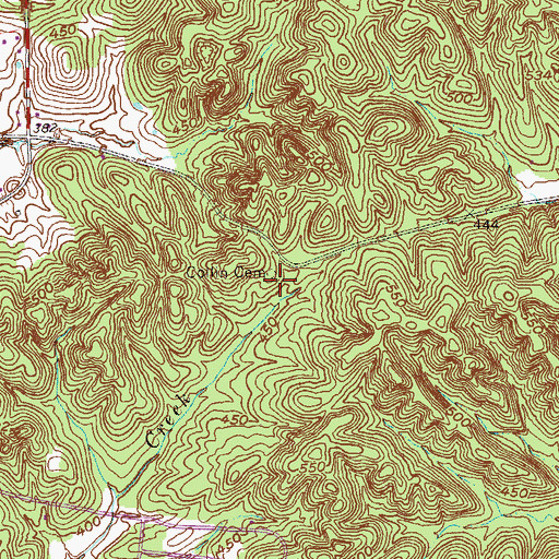 Topographic Map of Collin Cemetery, KY