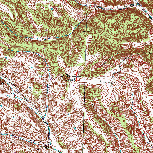 Topographic Map of Collins Cemetery, KY