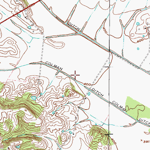 Topographic Map of Colman Ditch, KY
