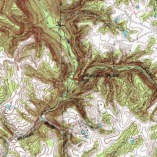 Topographic Map of Colonal Abraham Depew Grave, KY