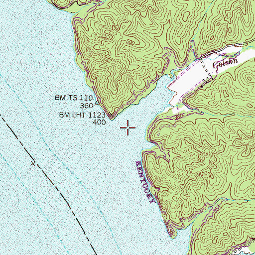 Topographic Map of Colson Creek, KY