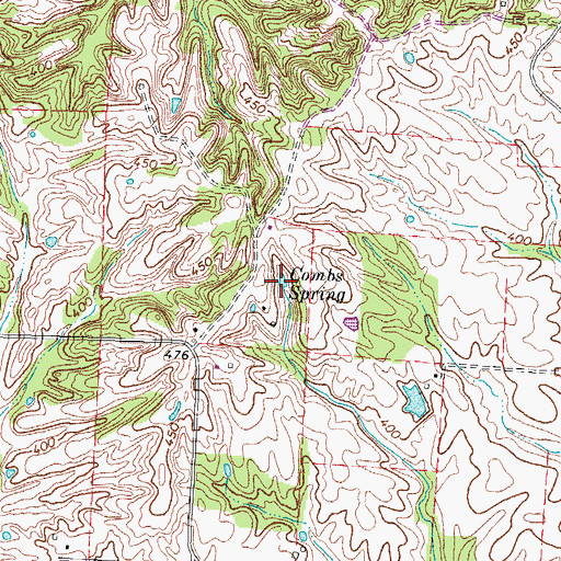 Topographic Map of Combs Spring, KY