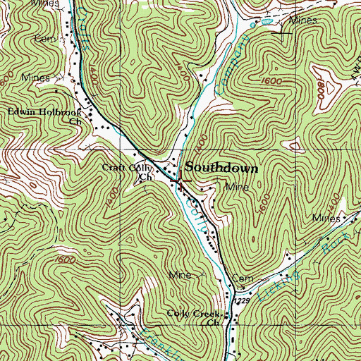 Topographic Map of Company Branch, KY