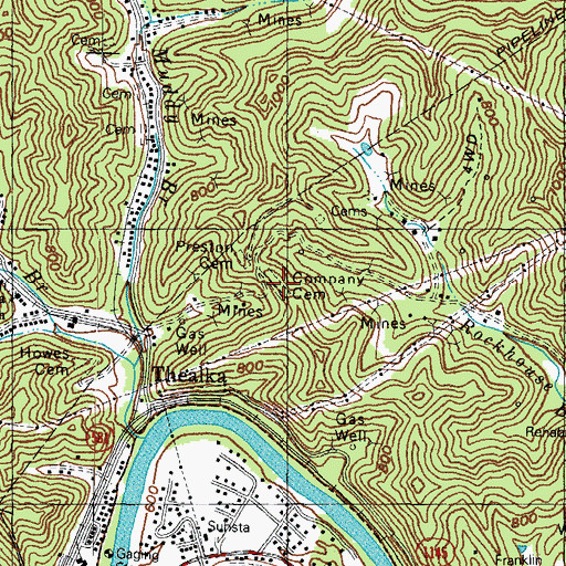 Topographic Map of Company Cemetery, KY