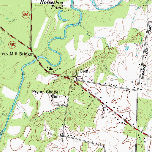 Topographic Map of Concrete Church, KY