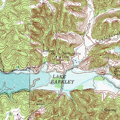 Topographic Map of Confederate Cemetery, KY