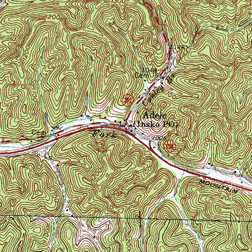 Topographic Map of Conley Branch, KY