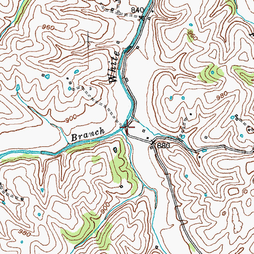 Topographic Map of Conn Branch, KY