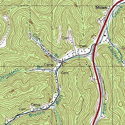 Topographic Map of Conn Branch, KY