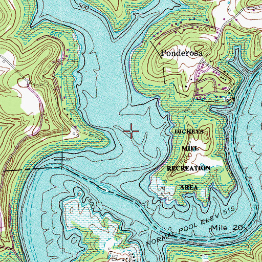 Topographic Map of Conoloway Creek, KY