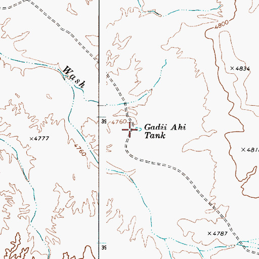 Topographic Map of Gadii Ahi Tank, AZ