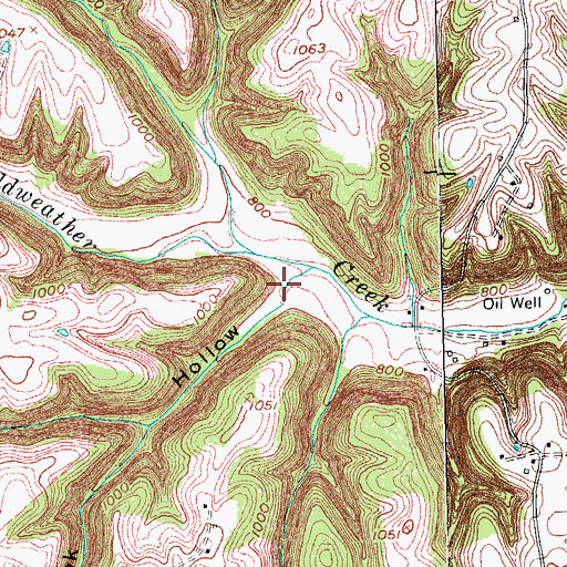Topographic Map of Cook Hollow, KY