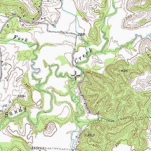 Topographic Map of Cook Spring Branch, KY