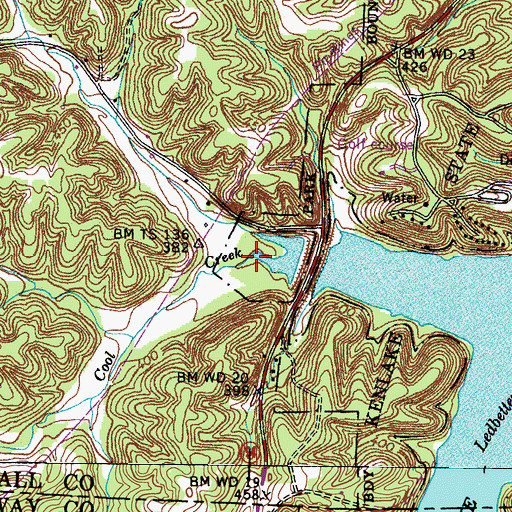 Topographic Map of Cool Creek, KY