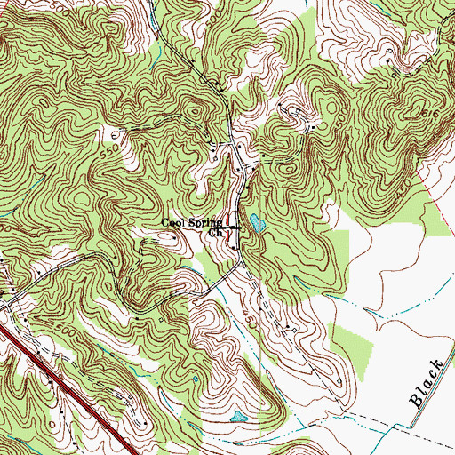 Topographic Map of Cool Spring Church, KY
