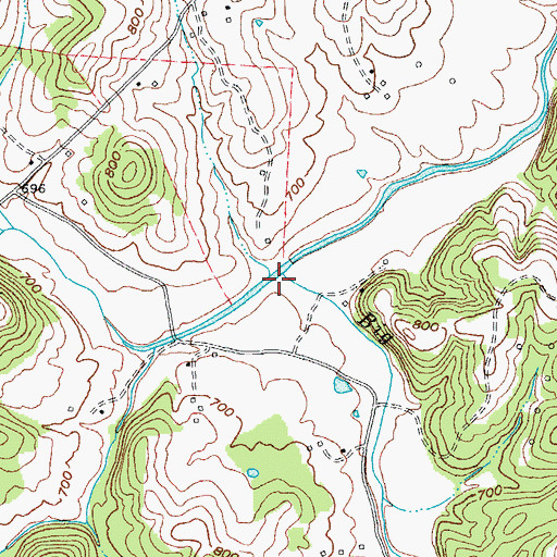 Topographic Map of Cool Springs Creek, KY