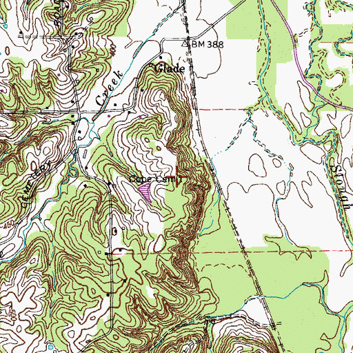 Topographic Map of Cope Cemetery, KY
