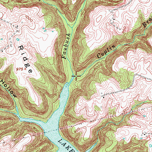 Topographic Map of Coplin Branch, KY