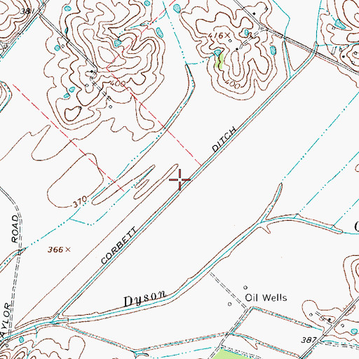 Topographic Map of Corbett Ditch, KY