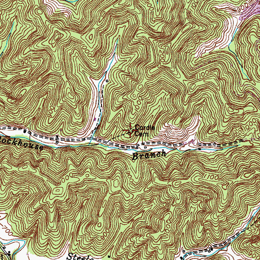 Topographic Map of Cordle Cemetery, KY