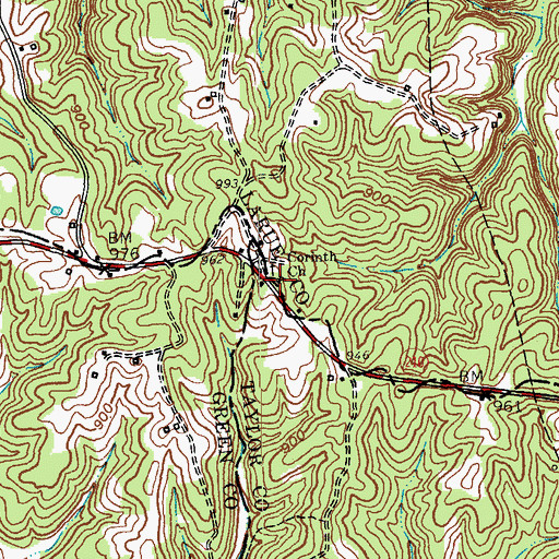 Topographic Map of Corinth Missionary Baptist Church, KY