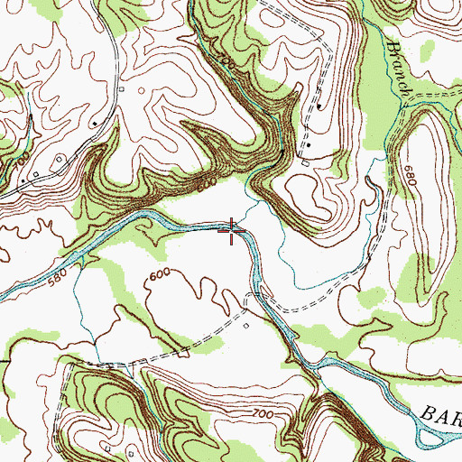Topographic Map of Coruth Branch, KY