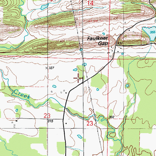 Topographic Map of Faulkner Gap Church, AR