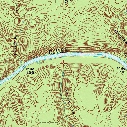 Topographic Map of Cotton Gin Hollow, KY