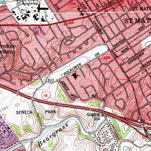 Topographic Map of Country Day School, KY