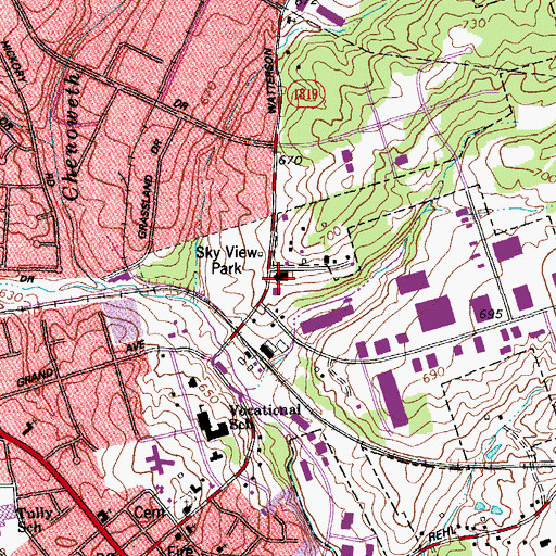 Topographic Map of Country Home Cemetery, KY