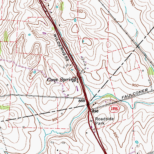 Topographic Map of Cove Spring, KY