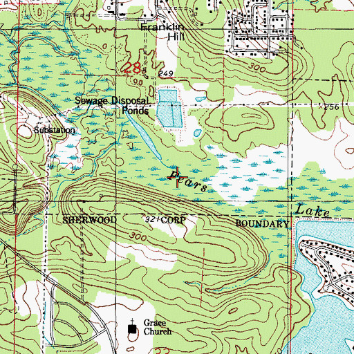 Topographic Map of Fears Lake, AR