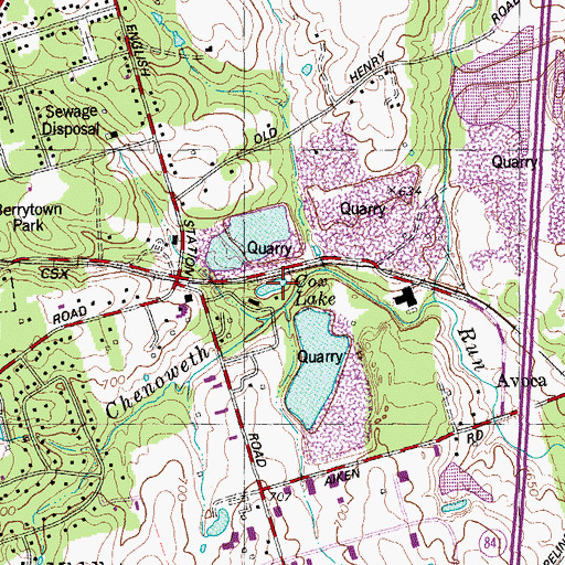 Topographic Map of Cow Lake, KY