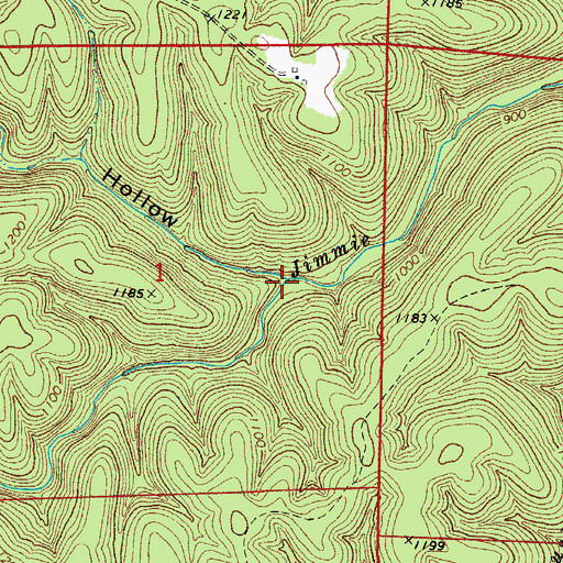 Topographic Map of Fee Hollow, AR